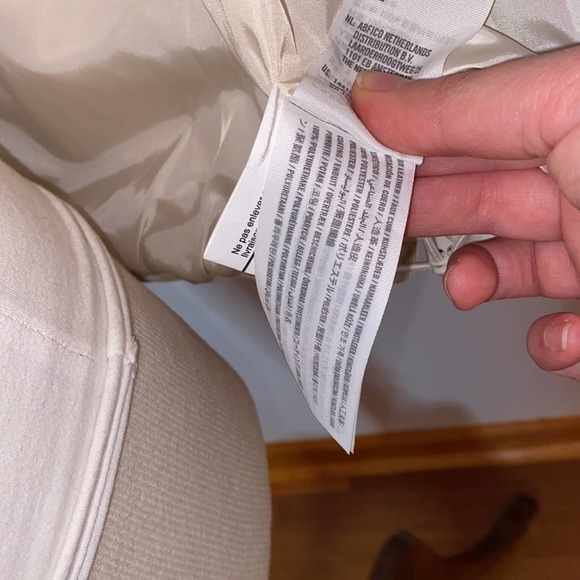 Abercrombie & Fitch Small Medium Beige Cream Faux Leather Vest quilted Oversized - Picture 7 of 10